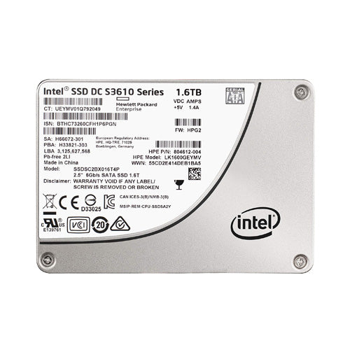 LK1600GEYMV HP 1.6TB SATA 6Gb/s Hot-Pluggable Mixed Use-2 Smart Carrier 2.5-Inch Solid State Drive for ProLiant Servers