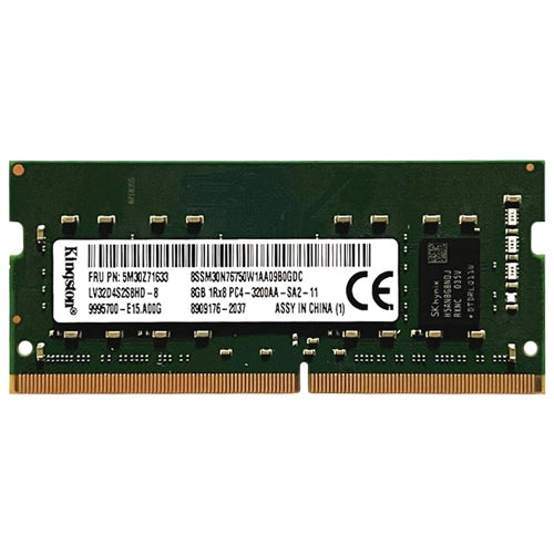 LV32D4S2S8HD-8 Kingston 8GB DDR4-3200MHz PC4-25600 Non-ECC Unbuffered SODIMM CL22 1Rx8 1.2V 260-Pin Memory Module