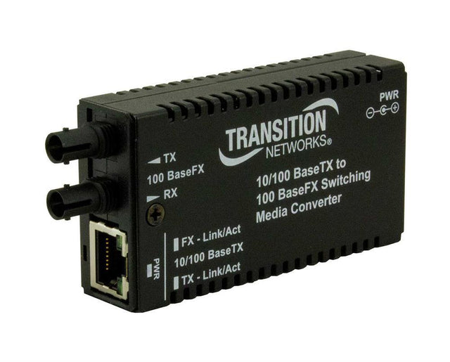 M/E-PSW-FX-02(102)-BR Transition Networks Mini 10/100Basetx To 100Basefx Sm 1310Tx/1550Rx Sc 40Km Media Converter W/BR