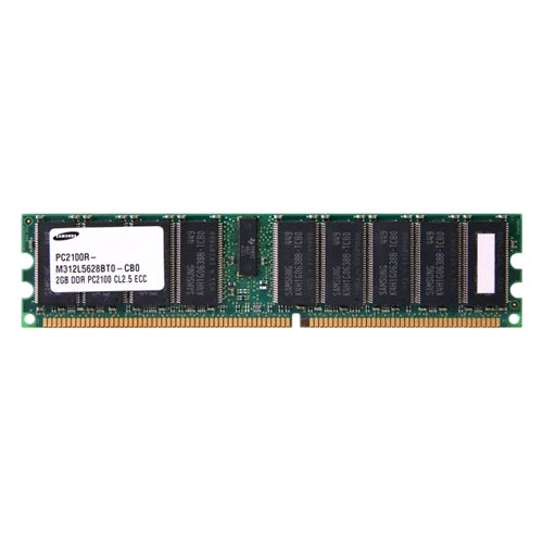 M312L5628BT0-CB0 Samsung 2GB DDR-266MHz PC2100 ECC Registered RDIMM CL2.5 2Rx4 2.5V 184-Pin Memory Module
