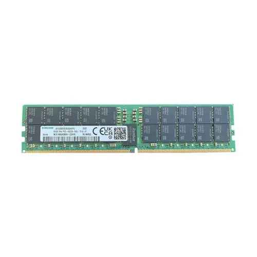 M321R8GA0BB0-CQKVG - Samsung 64GB DDR5-4800MHz/PC5-38400 ECC Registered CL40 288-Pin RDIMM 1.1V Dual Rank Memory Module