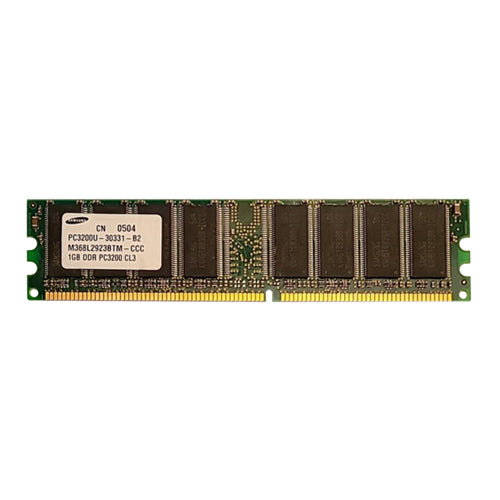 M368L2923BTM-CCC Samsung 1GB DDR-400MHz PC3200 Non-ECC Unbuffered UDIMM CL3 2Rx8 2.5V 184-Pin Memory Module