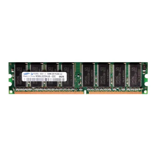 M368L3223HUS-CCC Samsung 256MB DDR-400MHz PC3200 Non-ECC Unbuffered UDIMM CL3 1Rx8 2.5V 184-Pin Memory Module