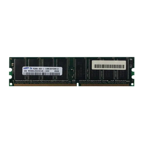 M368L6523CUS-CCC Samsung 512MB DDR-400MHz PC3200 Non-ECC Unbuffered UDIMM CL3 1Rx8 2.5V 184-Pin Memory Module