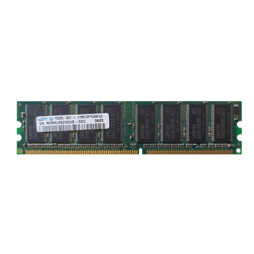 M368L6523DUS-CCC Samsung 512MB DDR-400MHz PC3200 Non-ECC Unbuffered UDIMM CL3 1Rx8 2.5V 184-Pin Memory Module