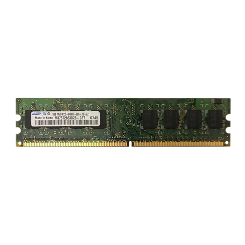 M378T2863DZS-CF7 Samsung 1GB DDR2-800MHz PC2-6400 Non-ECC Unbuffered UDIMM CL6 1Rx8 1.8V 240-Pin Memory Module