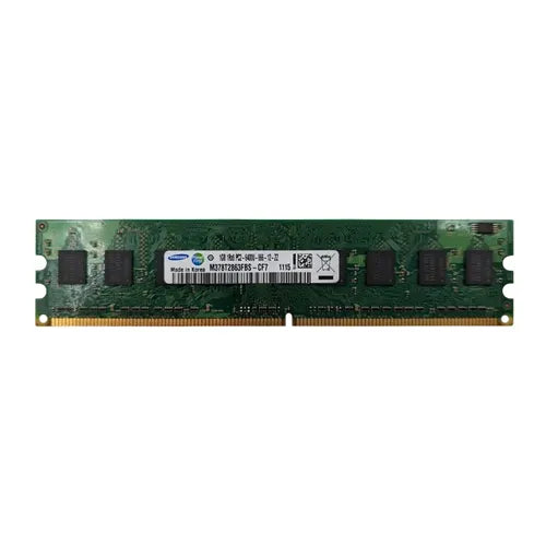 M378T2863FBS-CF7 Samsung 1GB DDR2-800MHz PC2-6400 Non-ECC Unbuffered UDIMM CL6 1Rx8 1.8V 240-Pin Memory Module