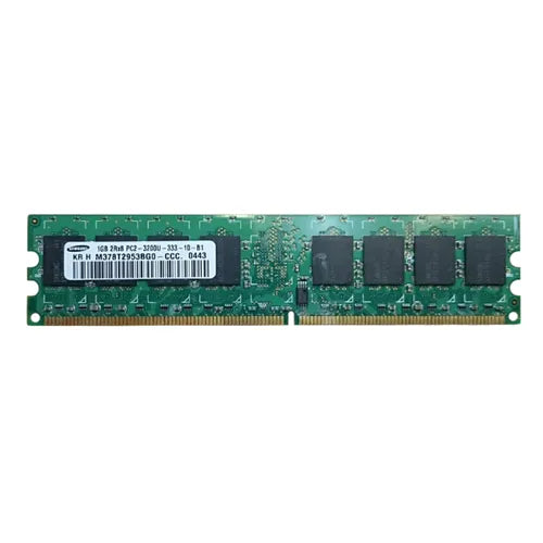 M378T2953BG0-CCC Samsung 1GB DDR2-400MHz PC2-3200 Non-ECC Unbuffered UDIMM CL3 2Rx8 1.8V 240-Pin Memory Module