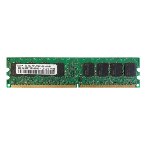 M378T2953BG0-CCCDS Samsung 1GB DDR2-400MHz PC2-3200 Non-ECC Unbuffered UDIMM CL3 2Rx8 1.8V 240-Pin Memory Module