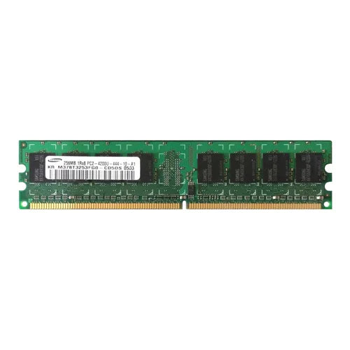 M378T3253FG0-CD5DS Samsung 256MB DDR2-533MHz PC2-4200 Non-ECC Unbuffered UDIMM CL4 1Rx8 1.8V 240-Pin Memory Module