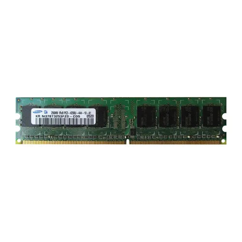 M378T3253FZO-CD5 Samsung 256MB DDR2-533MHz PC2-4200 Non-ECC Unbuffered UDIMM CL4 1Rx16 1.8V 240-Pin Memory Module