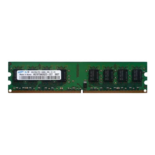 M378T5663QZ3-CE7 Samsung 2GB DDR2-800MHz PC2-6400 Non-ECC Unbuffered UDIMM CL6 2Rx8 1.8V 240-Pin Memory Module