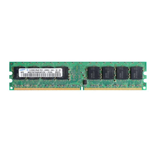 M378T6453FZ0-CD5 Samsung 512MB DDR2-533MHz PC2-4200 Non-ECC Unbuffered UDIMM CL4 2Rx8 1.8V 240-Pin Memory Module