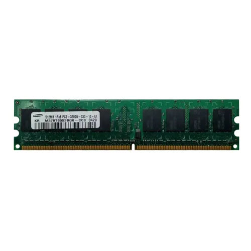 M378T6553BG0-CCC Samsung 512MB DDR2-400MHz PC2-3200 Non-ECC Unbuffered UDIMM CL3 1Rx8 1.8V 240-Pin Memory Module