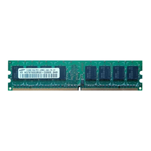 M378T6553BG0-CD5DS Samsung 512MB DDR2-533MHz PC2-4200 Non-ECC Unbuffered UDIMM CL4 1Rx8 1.8V 240-Pin Memory Module