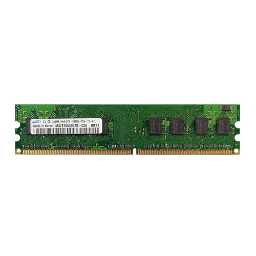 M378T6553GZS-CE6 Samsung 512MB DDR2-667MHz PC2-5300 Non-ECC Unbuffered UDIMM CL5 1Rx8 1.8V 240-Pin Memory Module