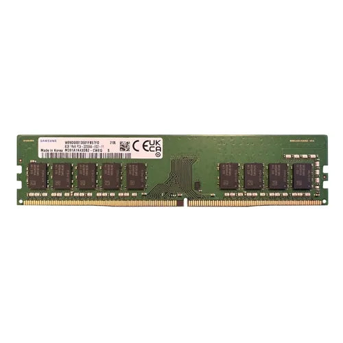 M391A1K43DB2-CWE Samsung 8GB DDR4-3200MHz PC4-25600 ECC Unbuffered UDIMM CL22 1Rx8 1.2V 288-Pin Memory Module