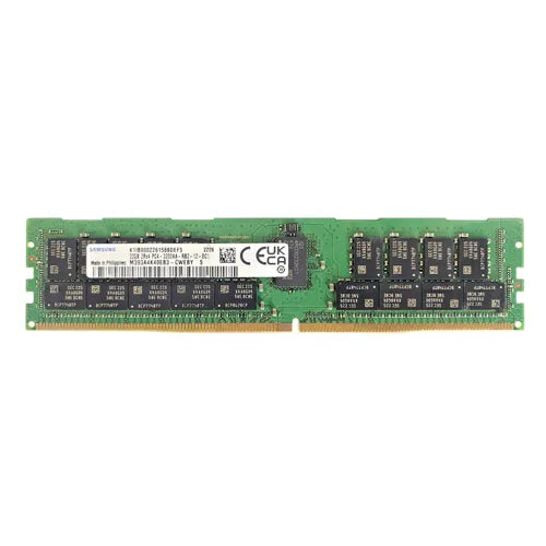 M393A4K40EB3-CWEBY Samsung 32GB DDR4-3200MHz PC4-25600 ECC Registered RDIMM CL22 2Rx4 1.2V 288-Pin Memory Module