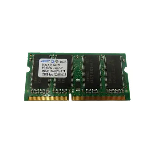 M464S1724IUS-L7A - Samsung 128MB 133MHz PC133 non-ECC Unbuffered CL3 144-Pin SDRAM SoDimm Memory Module