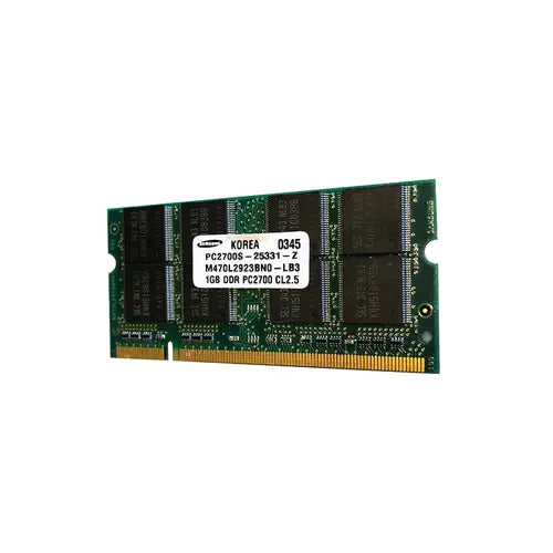 M470L2923BN0-LB3 - Samsung 1GB DDR-333MHz PC2700 non-ECC Unbuffered CL2.5 200-Pin SoDimm Memory Module