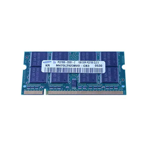 M470L2923BV0-CB3 - Samsung 1GB DDR-333MHz PC2700 non-ECC Unbuffered CL2.5 200-Pin SoDimm Memory Module