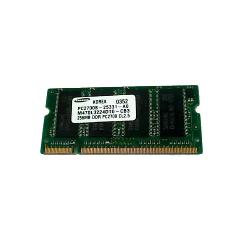 M470L3224DT0-CB3 - Samsung 256MB DDR-333MHz PC2700 non-ECC Unbuffered CL2.5 200-Pin SoDimm Memory Module
