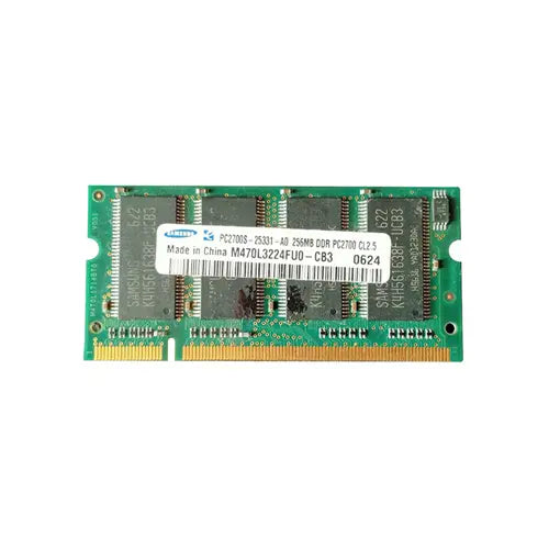 M470L3224FUO-CB3 - Samsung 256MB DDR-333MHz PC2700 non-ECC Unbuffered CL2.5 200-Pin SoDimm Memory Module