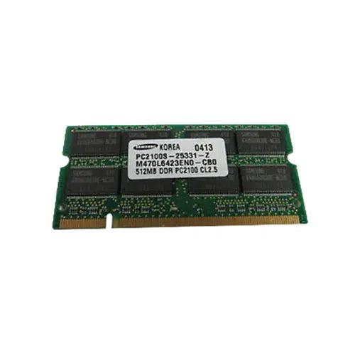 M470L6423EN0-CB0 - Samsung 512MB DDR-266MHz PC2100 Non-ECC Unbuffered CL2.5 200-Pin SODIMM Dual Rank Memory