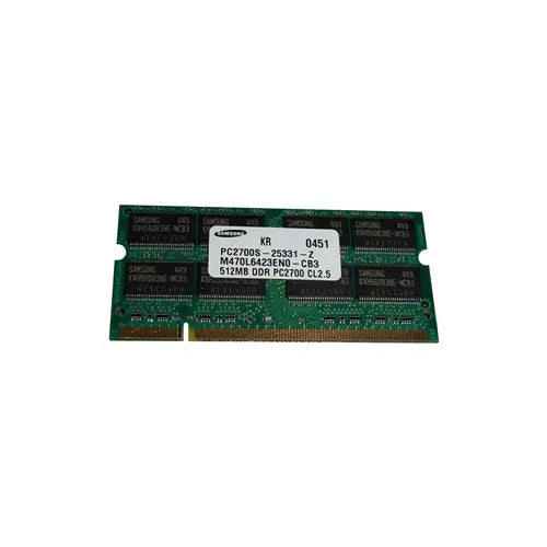 M470L6423EN0-CB3 - Samsung 512MB DDR-333MHz PC2700 non-ECC Unbuffered CL2.5 200-Pin SoDimm Memory Module