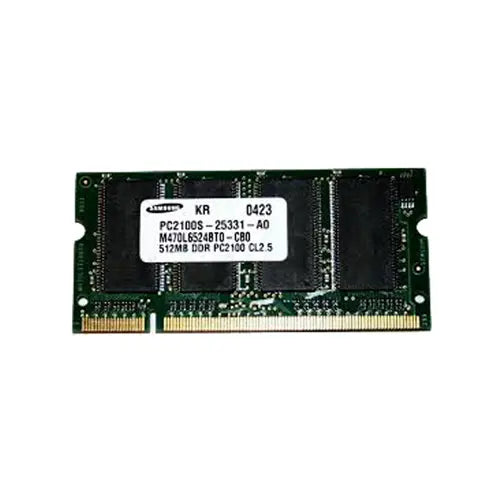 M470L6524BT0-CB0 - Samsung 512MB DDR-266MHz PC2100 non-ECC Unbuffered CL2.5 200-Pin SoDimm Memory Module