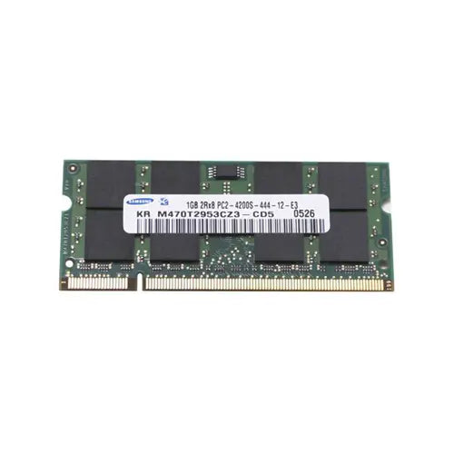 M470T2953CZ3-CD5 - Samsung 1GB DDR2-533MHz PC2-4200 non-ECC Unbuffered CL4 200-Pin SoDimm Dual Rank Memory Module