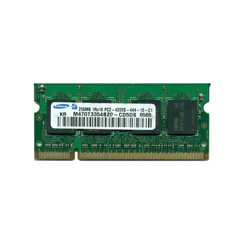 M470T3354BZ0-CD5DS - Samsung 256MB DDR2-533MHz PC2-4200 non-ECC Unbuffered CL4 200-Pin SoDimm Single Rank Memory Module