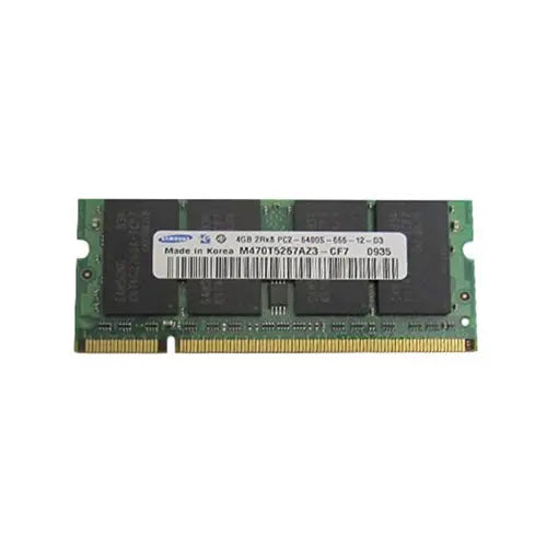 M470T5267AZ3-CF7 - Samsung 4GB DDR2-800MHz PC2-6400 non-ECC Unbuffered CL6 200-Pin SoDimm Dual Rank Memory Module