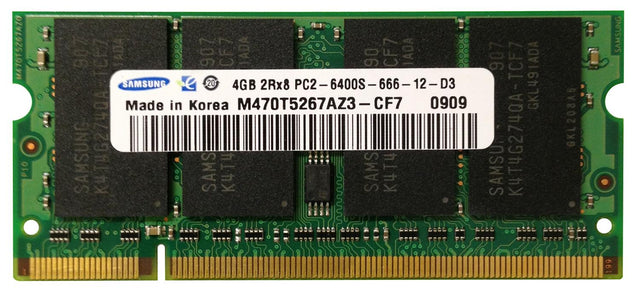 3D-13D245N642216-4G 4GB Module DDR2 SoDimm 200-Pin PC2-6400 CL=6 non-ECC Unbuffered DDR2-800 1.8V 512Meg x 64 for HP/Compaq G Notebook G61-425ES 484382-001, 506934-001, 530792-001, AT037AA, FH978AA, KT294AA, KT294UT