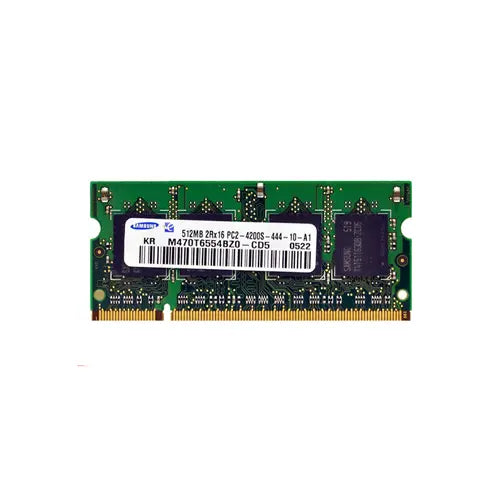 M470T6554BZ0-CD5 - Samsung 512MB DDR2-533MHz PC2-4200 Non-ECC Unbuffered CL4 200-Pin SODIMM Dual Rank Memory