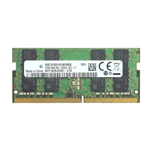 M471A2K43CB1-CTD Samsung 16GB DDR4-2666MHz PC4-21300 Non-ECC Unbuffered SODIMM CL19 2Rx8 1.2V 260-Pin Memory Module