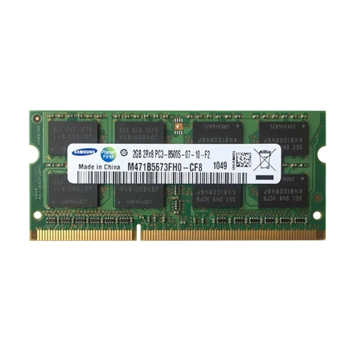 M471B5673FH0-CF8 Samsung 2GB DDR3-1066MHz PC3-8500 Non-ECC Unbuffered SODIMM CL7 2Rx8 1.5V 204-Pin Memory Module