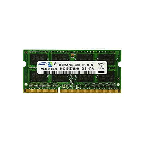 M471B5673FHO-CF8 - Samsung 2GB DDR3-1066MHz PC3-8500 non-ECC Unbuffered CL7 204-Pin SoDimm Dual Rank Memory Module