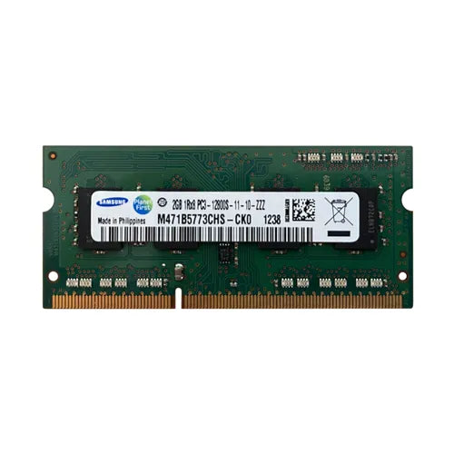 M471B5773CHS-CK0 Samsung 2GB DDR3-1600MHz PC3-12800 Non-ECC Unbuffered SODIMM CL11 1Rx8 1.5V 204-Pin Memory Module