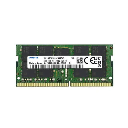 M474A4G43MB1-CTDQ - Samsung 32GB PC4-21300 DDR4-2666MHz ECC Unbuffered CL19 SoDIMM 1.2V Dual-Rank Memory Module