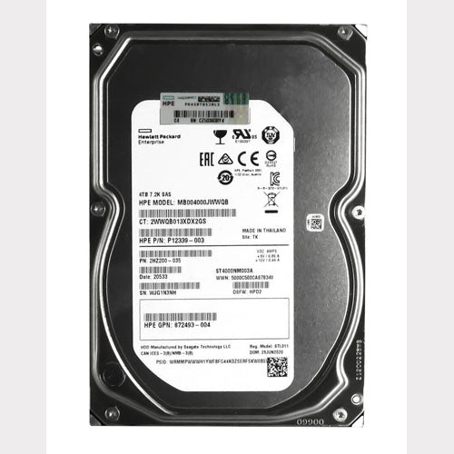 MB004000JWWQB HP 4TB 7200RPM SAS 12Gb/s 3.5-Inch Hard Drive