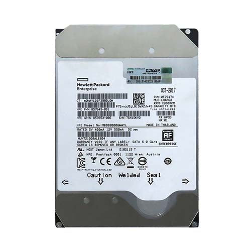 MB008000GWAYL HP 8TB 7200RPM SATA 6Gb/s Hot-Pluggable (512e) 3.5-Inch Hard Drive with Tray for ProLiant Server & Storage Array