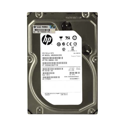 MB2000GCEHK HP 2TB 7200RPM SAS 6Gb/s Hot-Pluggable 3.5-Inch Midline Hard Drive with Tray for ProLiant Servers