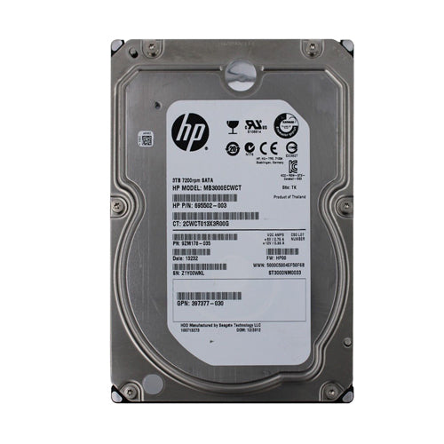 MB3000ECWCT HP 3TB 7200RPM SATA 3Gb/s 3.5-Inch Midline Hard Drive with Tray