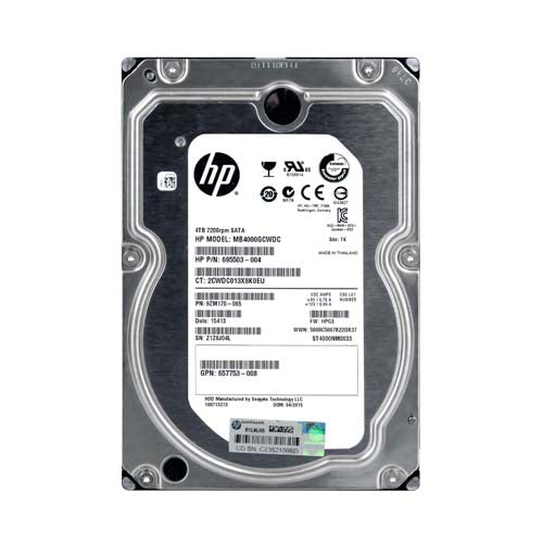 MB4000GCWDC HP 4TB 7200RPM SATA 3Gb/s Hot-Swappable 512 3.5-Inch Midline Hard Drive for ProLiant Servers