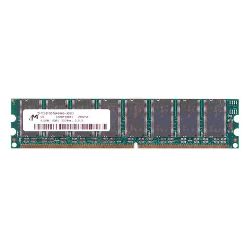 MC16VDDT6464AG-335C1 Micron 512MB DDR-333MHz PC2700 Non-ECC Unbuffered UDIMM CL2.5 2Rx8 2.5V 184-Pin Memory Module