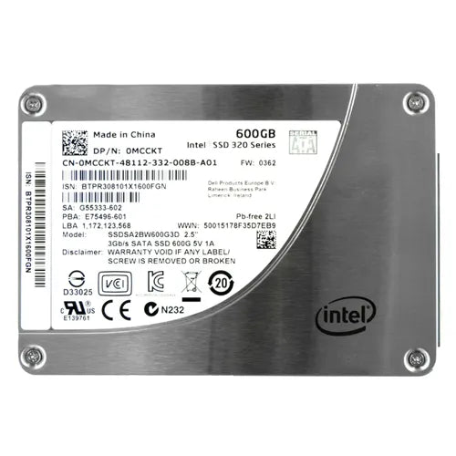 MCCKT Dell 600GB Multi-Level Cell SATA 3Gb/s 2.5-Inch Solid State Drive