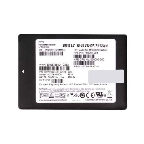 MK000960GWSSD HP 960GB SATA 6Gb/s Hot-Pluggable Mixed Use 2.5-Inch Enterprise Solid State Drive for ProLiant Server and Storage Array