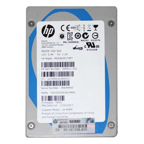 MO0400FCTRP HP 400GB Multi-Level Cell SAS 6Gb/s Mainstream 2.5-Inch Enterprise Solid State Drive for ProLiant Servers