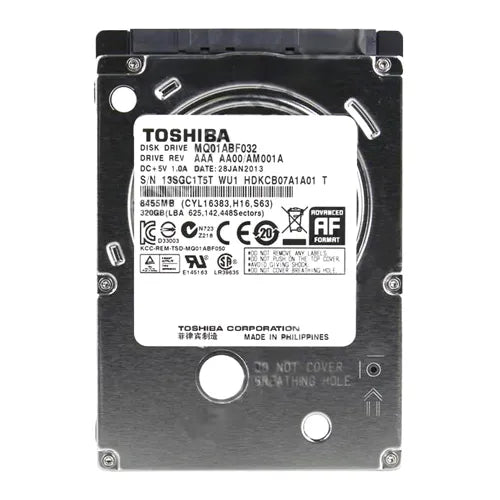 MQ01ABF032 Toshiba 320GB 5400RPM SATA 6Gb/s 8MB Cache 2.5-Inch Hard Drive
